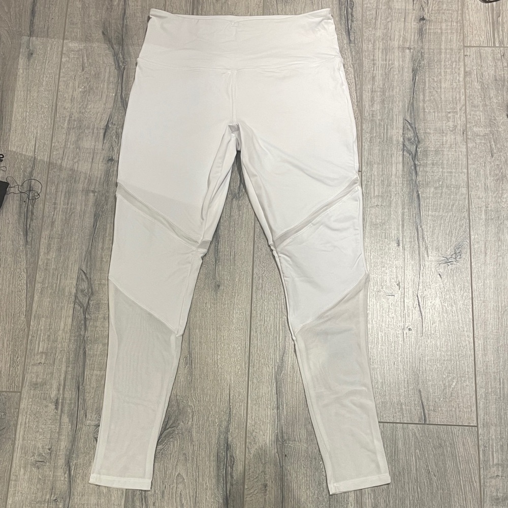 Forever 21 Silver and White Leggings
